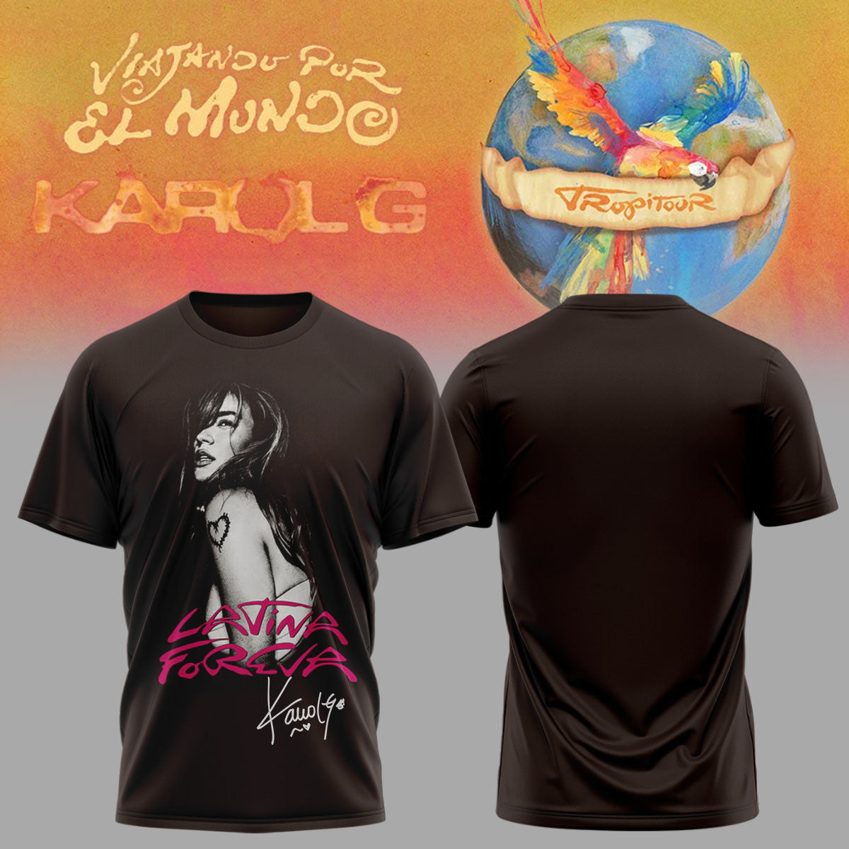 KaRol G ''VIAJANDO POR EL MUNDO TROPITOUR'' Limited Edition Signature – Tshirt