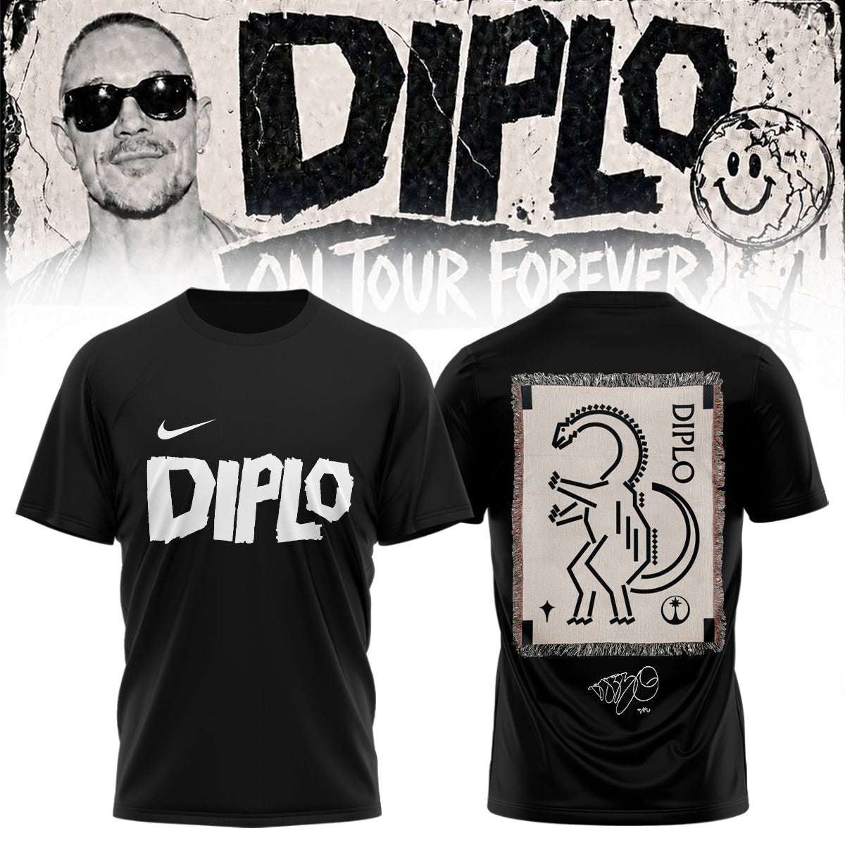 DIPLO ON TOUR FOREVER signed TShirt