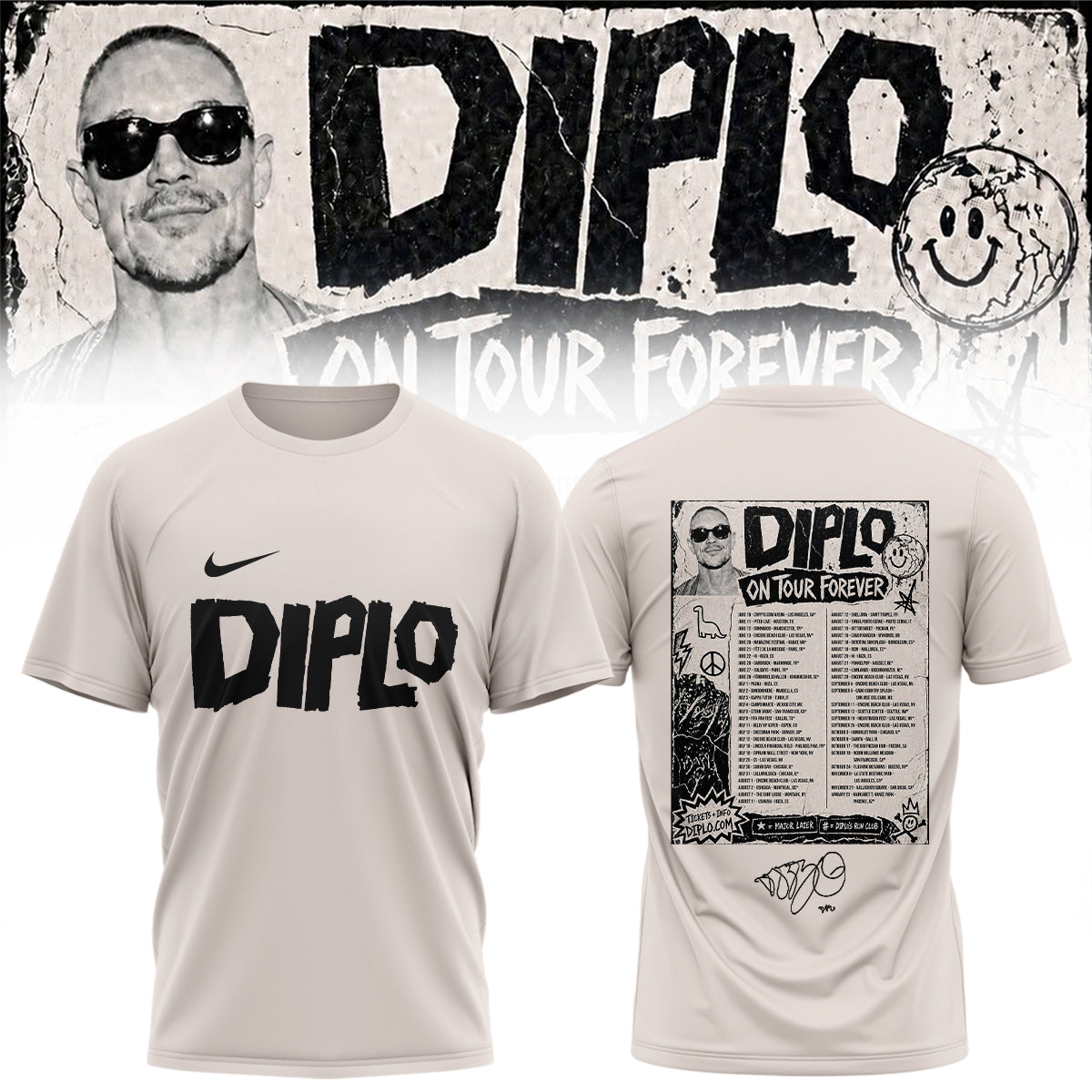 DIPLO ON TOUR FOREVER signed TShirt