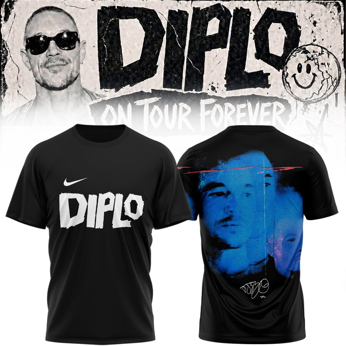 DIPLO ON TOUR FOREVER signed TShirt