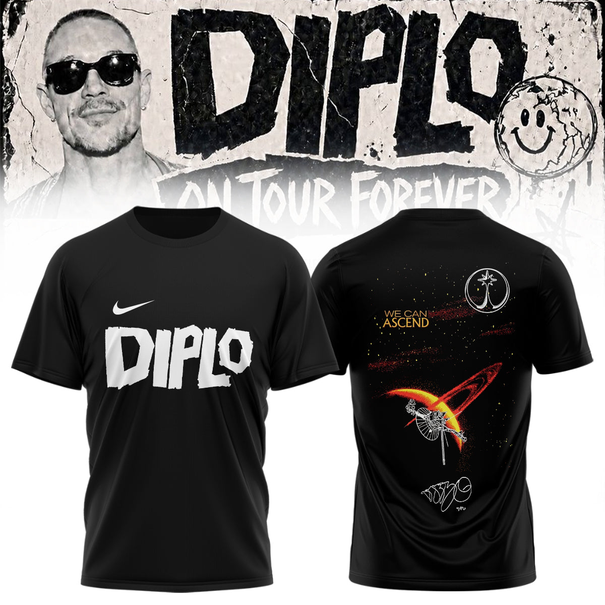 DIPLO ON TOUR FOREVER signed TShirt