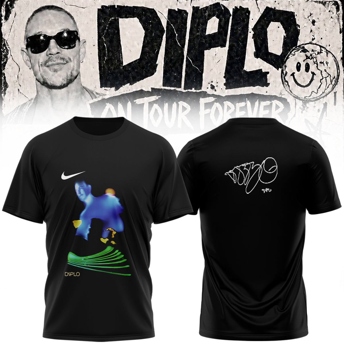DIPLO ON TOUR FOREVER signed TShirt