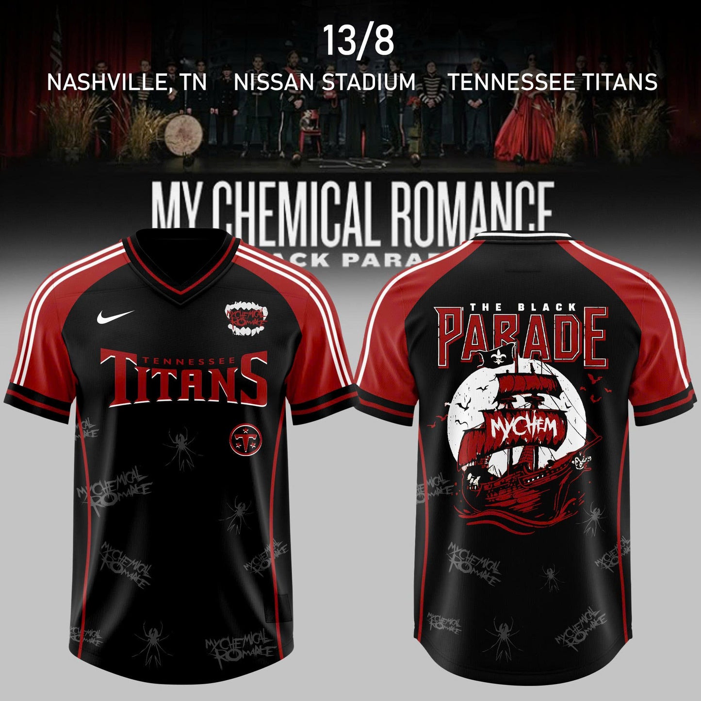 .My Chemical Romance The Black Parade 2026 Jersey Collection