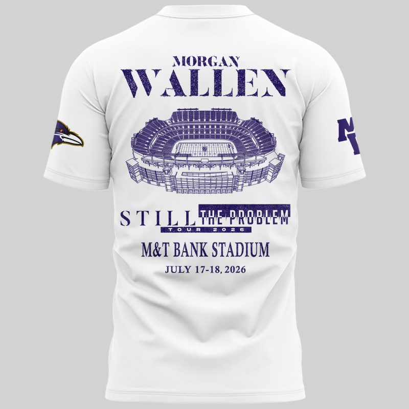 1.Special New Edition Baltimore Ravens x MW White Tshirt 2026