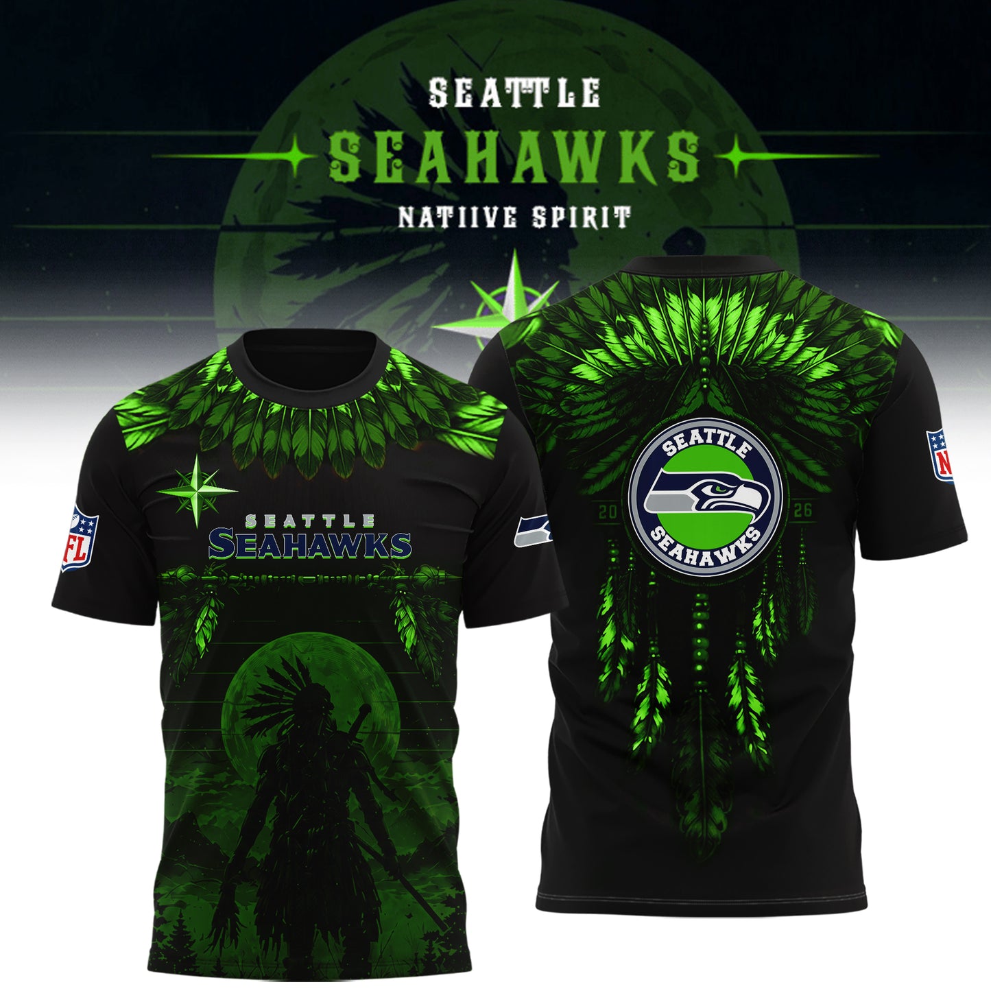 Limited Edition Seattle Seahawks Native Spirit Heritage 2026 Shirt