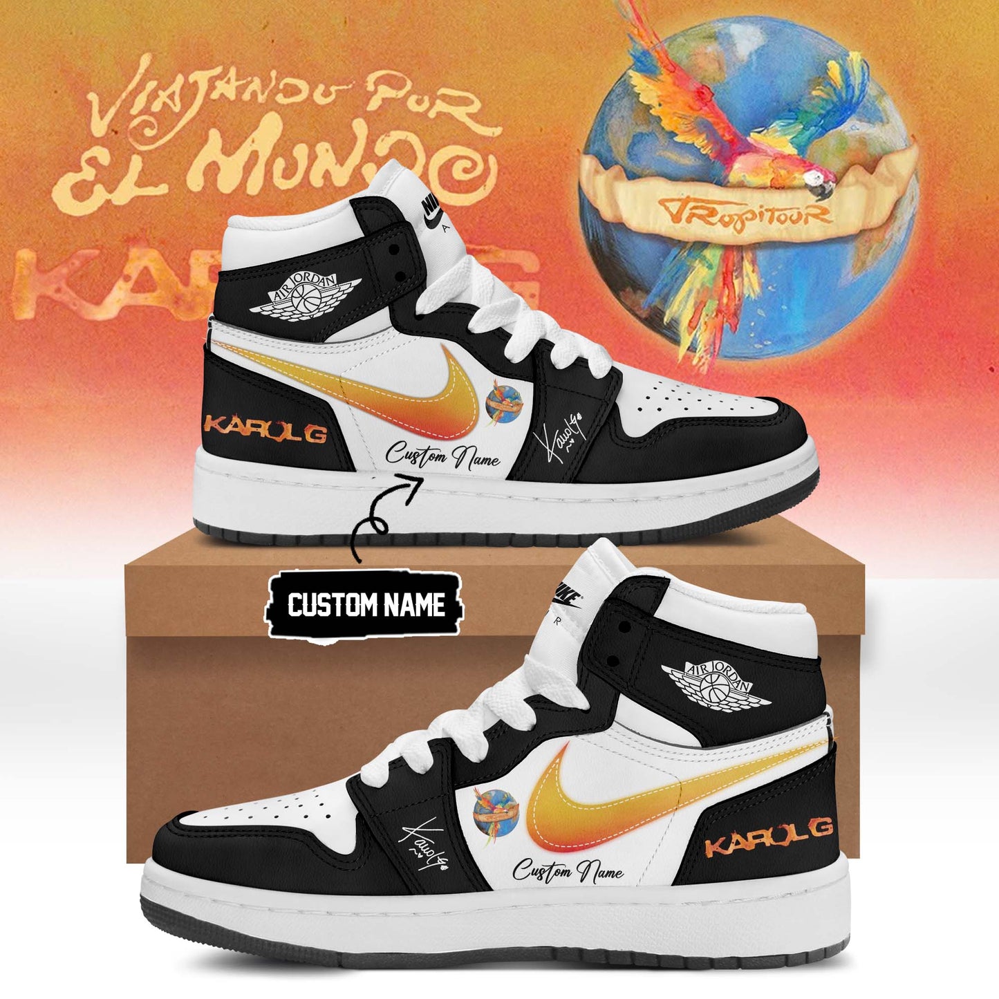 ,,KaRol G ”VIAJANDO POR EL MUNDO TROPITOUR” Limited Edition Signature - Shoes 2