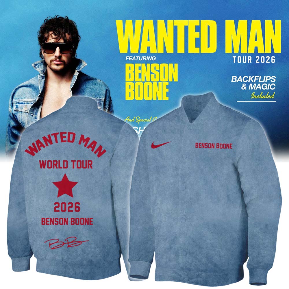 Benson Boone Wanted Man signed Bomber