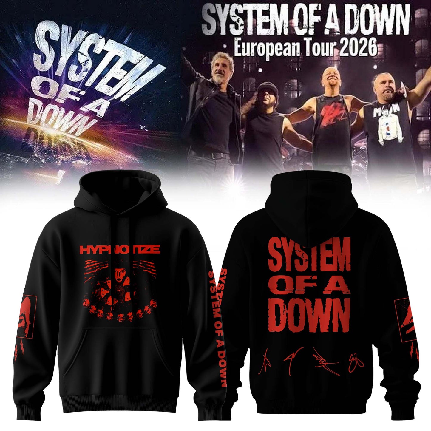 System of a Down “Europe / UK Stadium Tour 2026” signed xHoodie