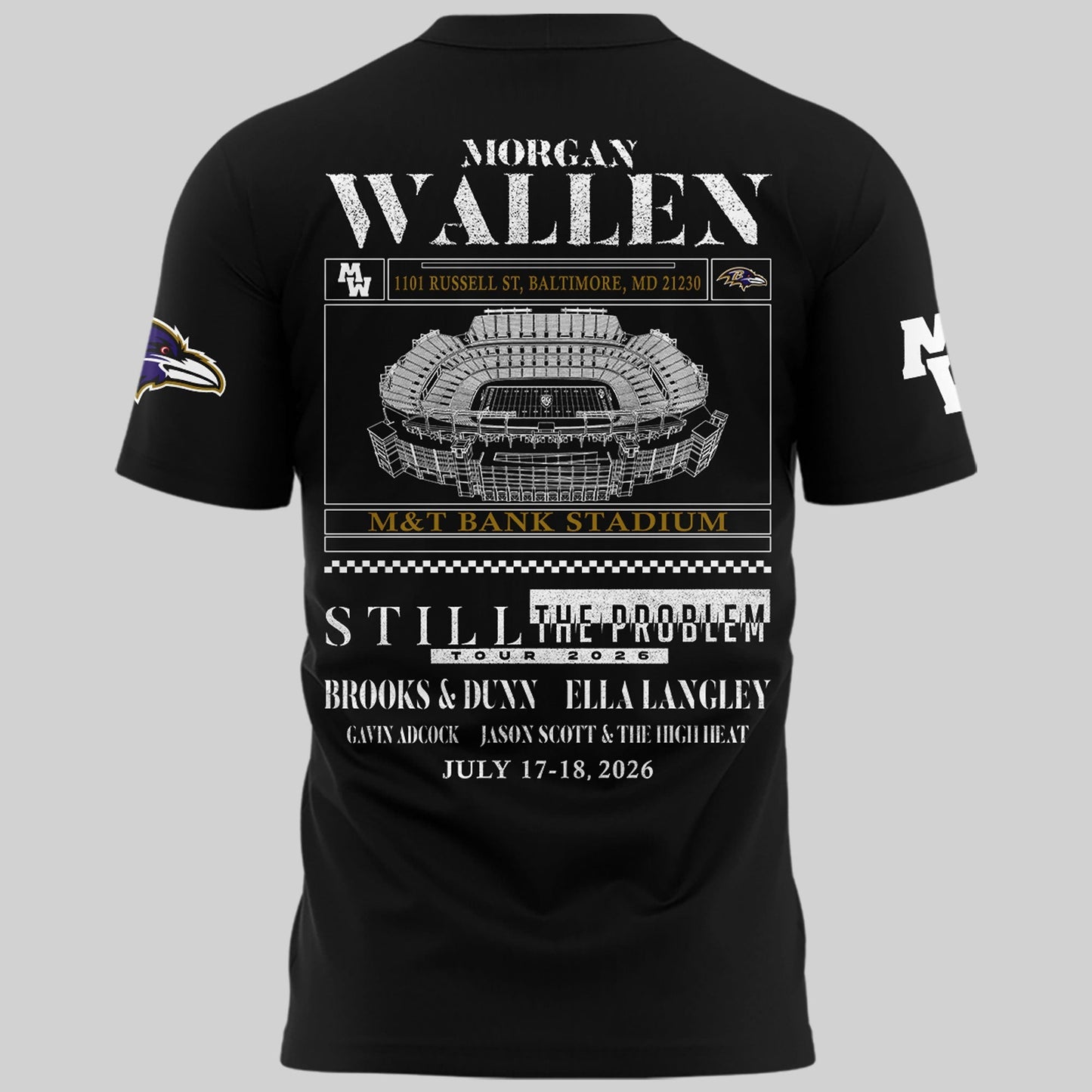 Exclusive Version Baltimore Ravens xMW Black Tshirt 2026