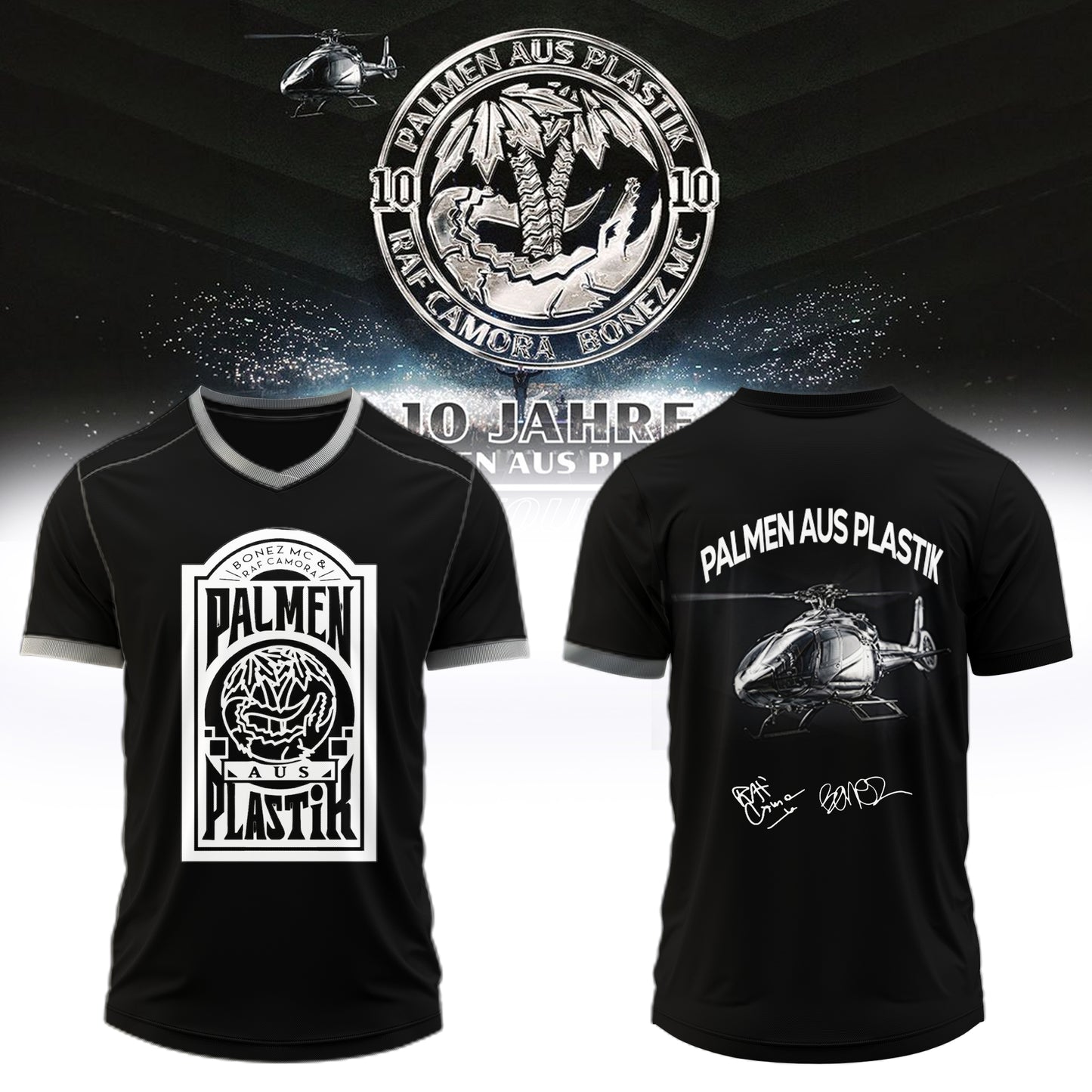 _,,RAF Camora & Bonez MC "10 Jahre Palmen aus Plastik Tour" . Limited Edition Signature Jersey