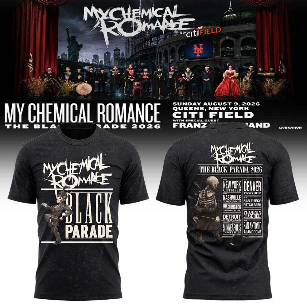 Limited Edition MCR Long Live The Black Parade Tour US 2026 Tshirt