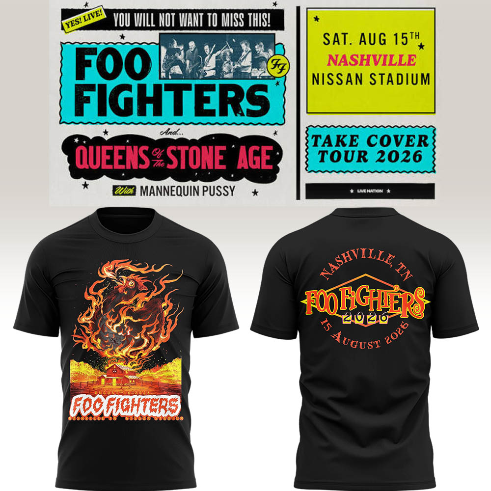FF 🎸🎤 "Take Cover Tour 2026" in Nashville,TN TShirt-LL260816004