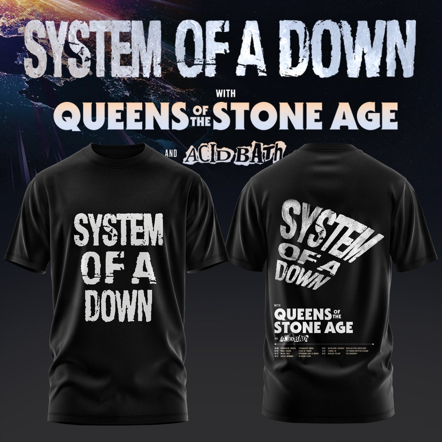 S.O.A.D - UK & EU Tour 2026 Limited T-Shirt