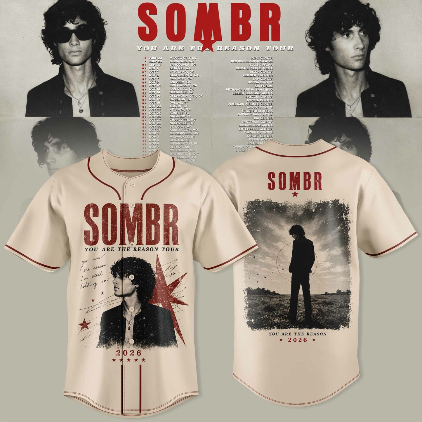 You Are The Reason Tour Premium 3D Baseball Jersey - Style 3