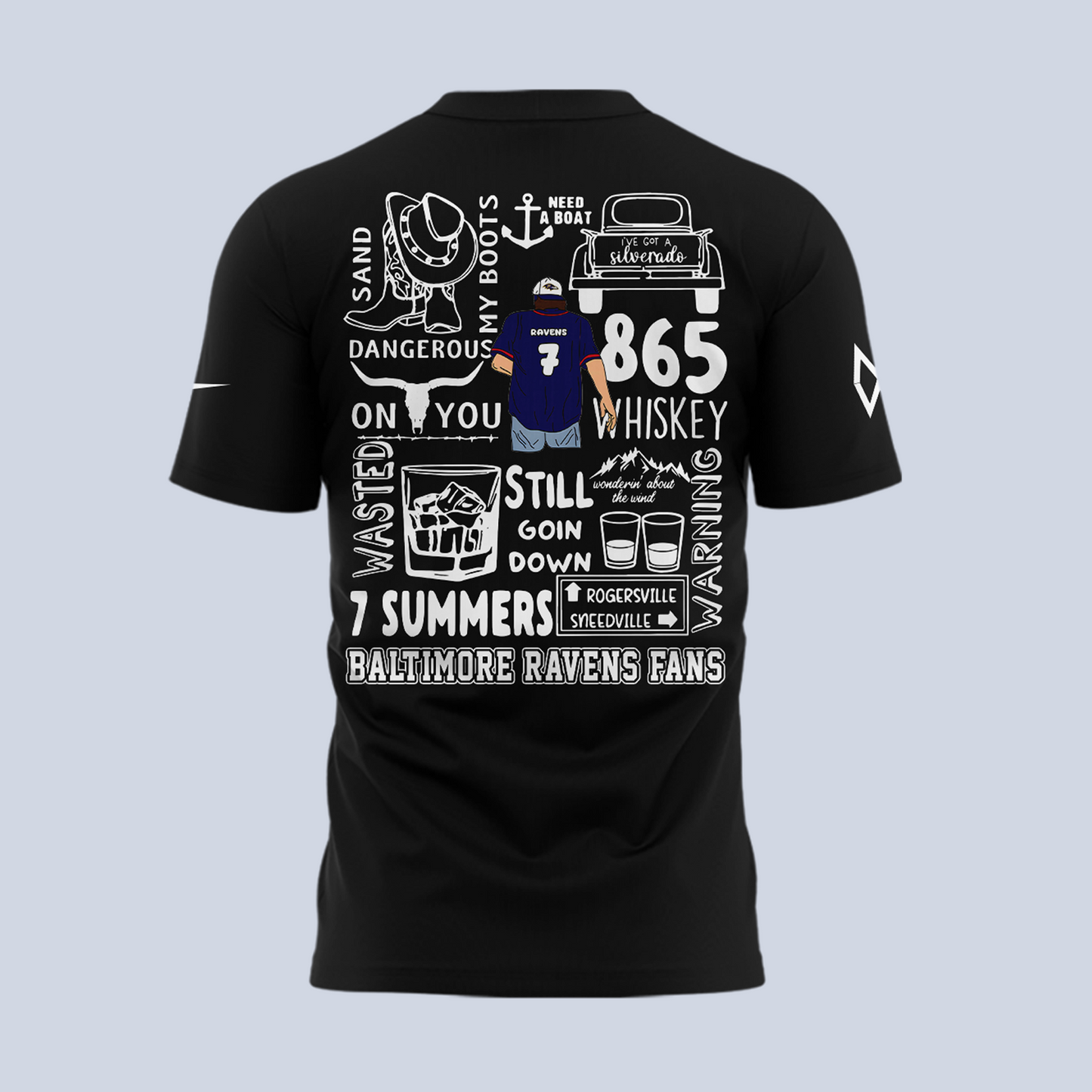 Limited Edition Baltimore Ravens x MW Black Tshirt