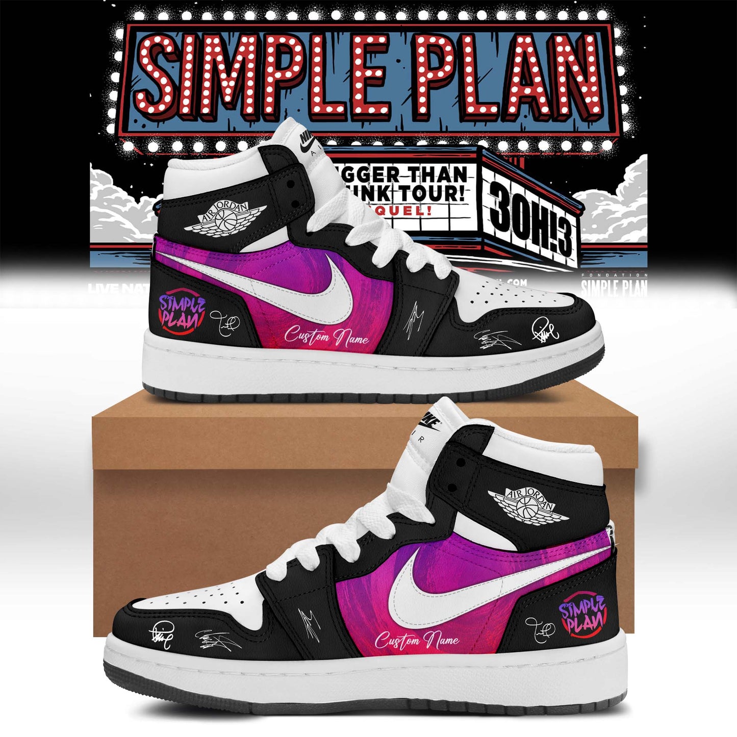 Simple Plan " The Bigger Than You Think! Tour " Shoes