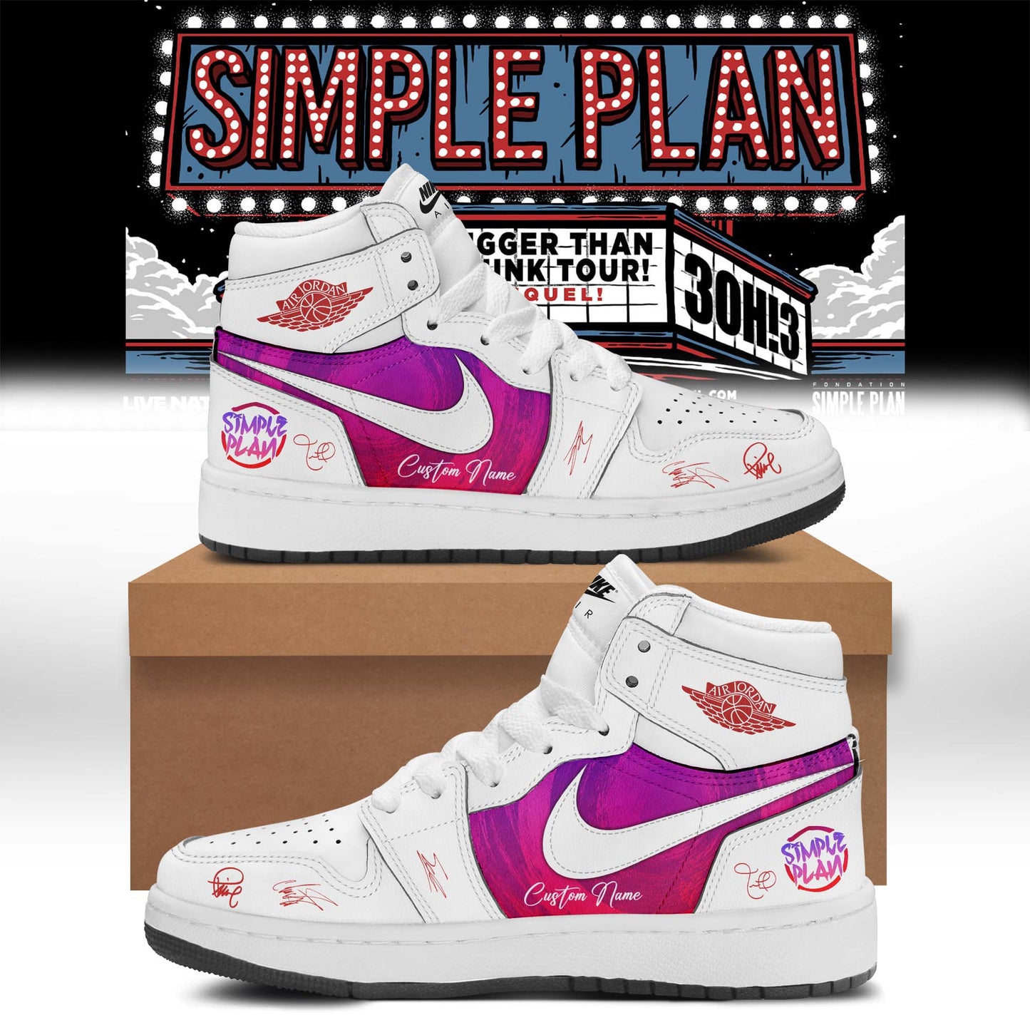 Simple Plan " The Bigger Than You Think! Tour " Shoes 2