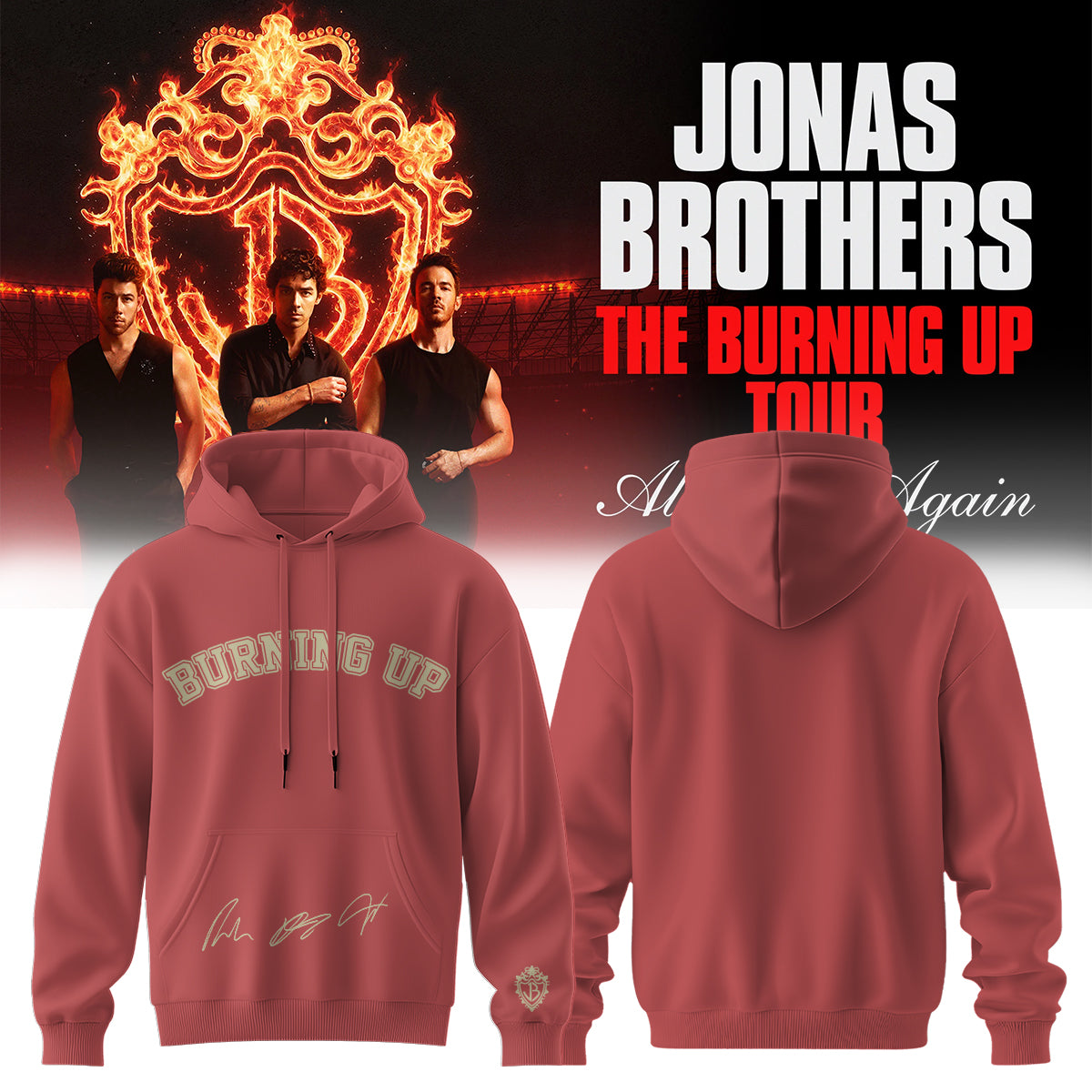 Jonas Brothers The Burning Up Tour Hoodie