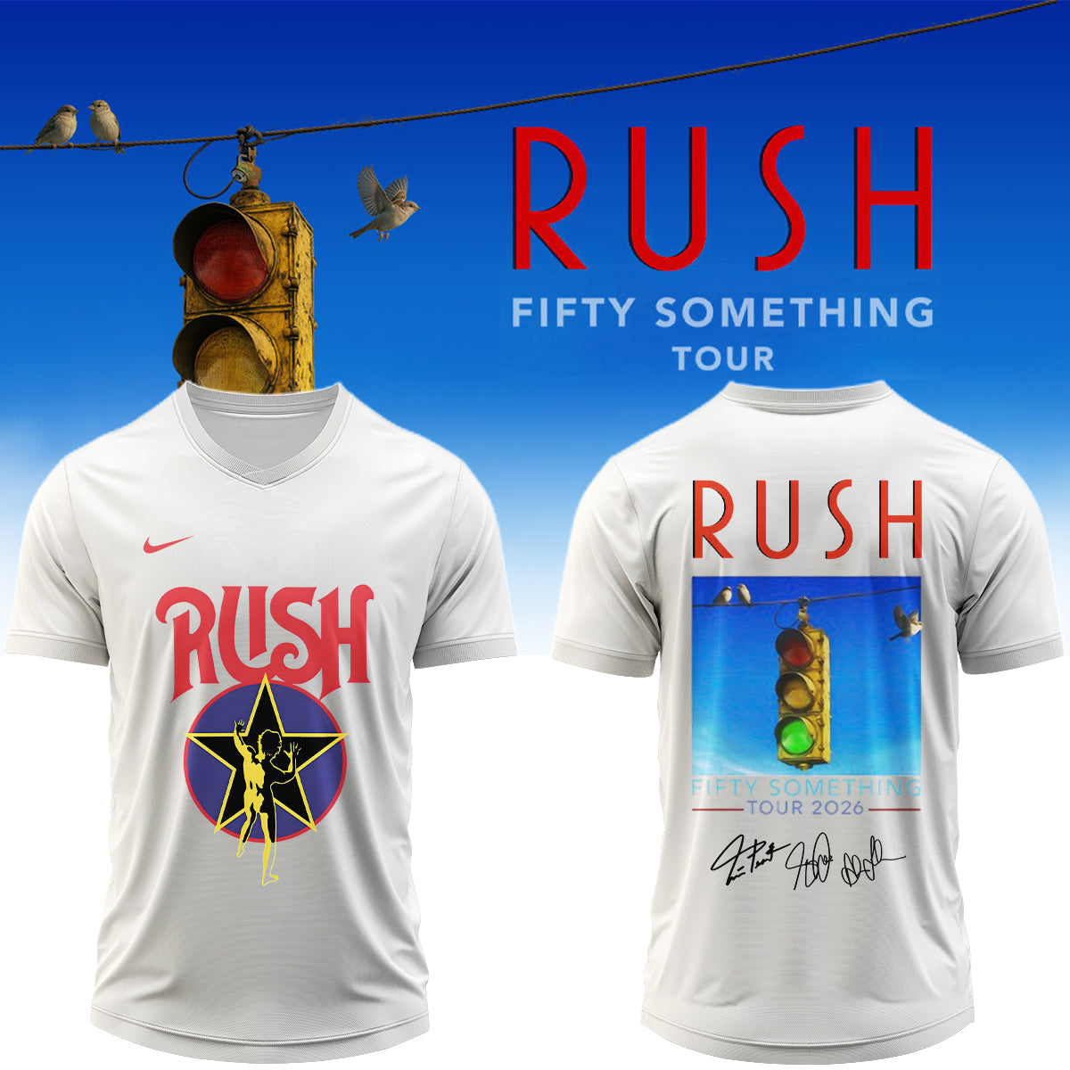 ,.RUSH "Fifty Something Tour" 2026 Signed – Jersey