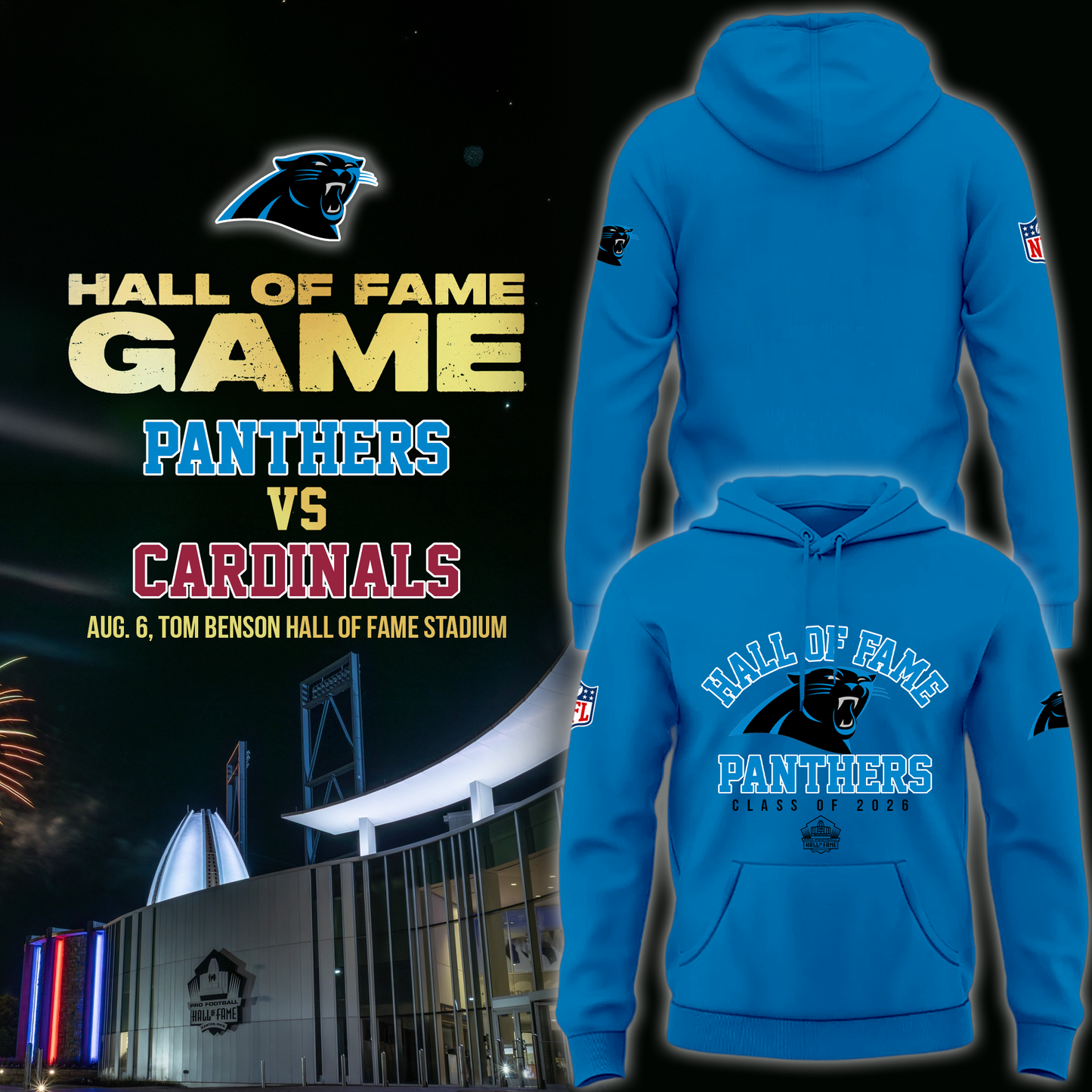 Carolina Panthers - Hall of Fame Game 2026 Limited Edition Hoodie