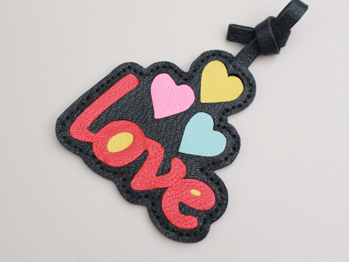 Leather Love bag Charm, Handmade Leather heart Bag Charm, Leather Handbag & Purse Charm, Love heart Keychain,leather accessory gift