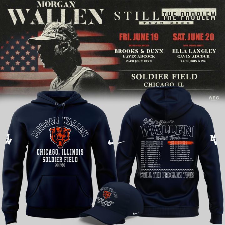 Exclusive Version 2026 Chicago Bears x Morgan Wallen Hoodie