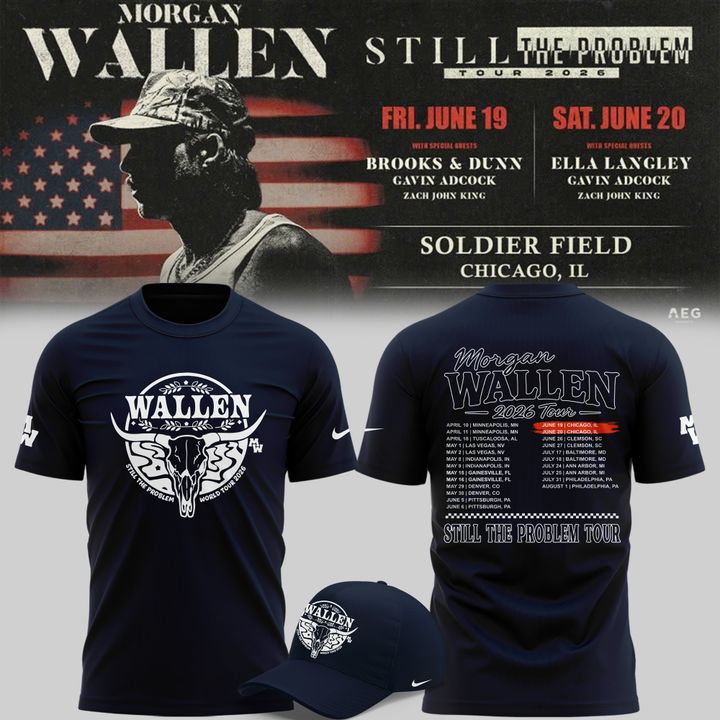 2.Exclusive Version 2026 Chicago Bears x Morgan Wallen Tshirt