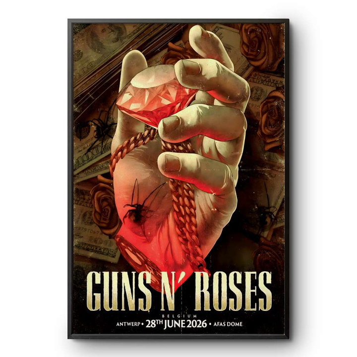 04.01. Guns N' Roses -Antwerp, Belgium - World Tour 2026 Poster