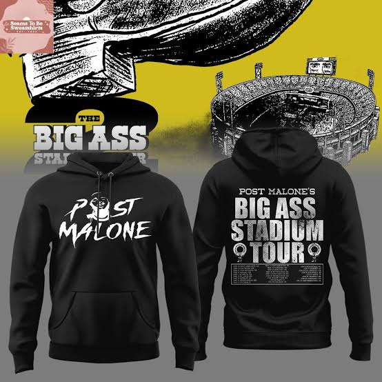 40. Black Hoodie Post Malone x Utah Football - THE BIG ASS Stadium Tour Part 2 Hoodie