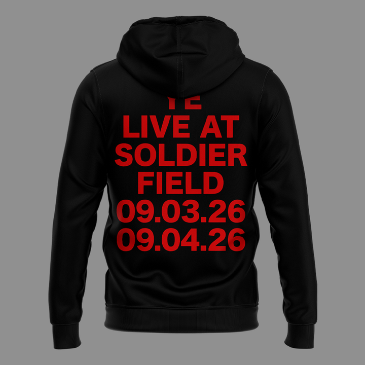 YE LIVE AT SOLDIER FIELD HOODIE (BLACK)-2026 Ye Live Concert Tour