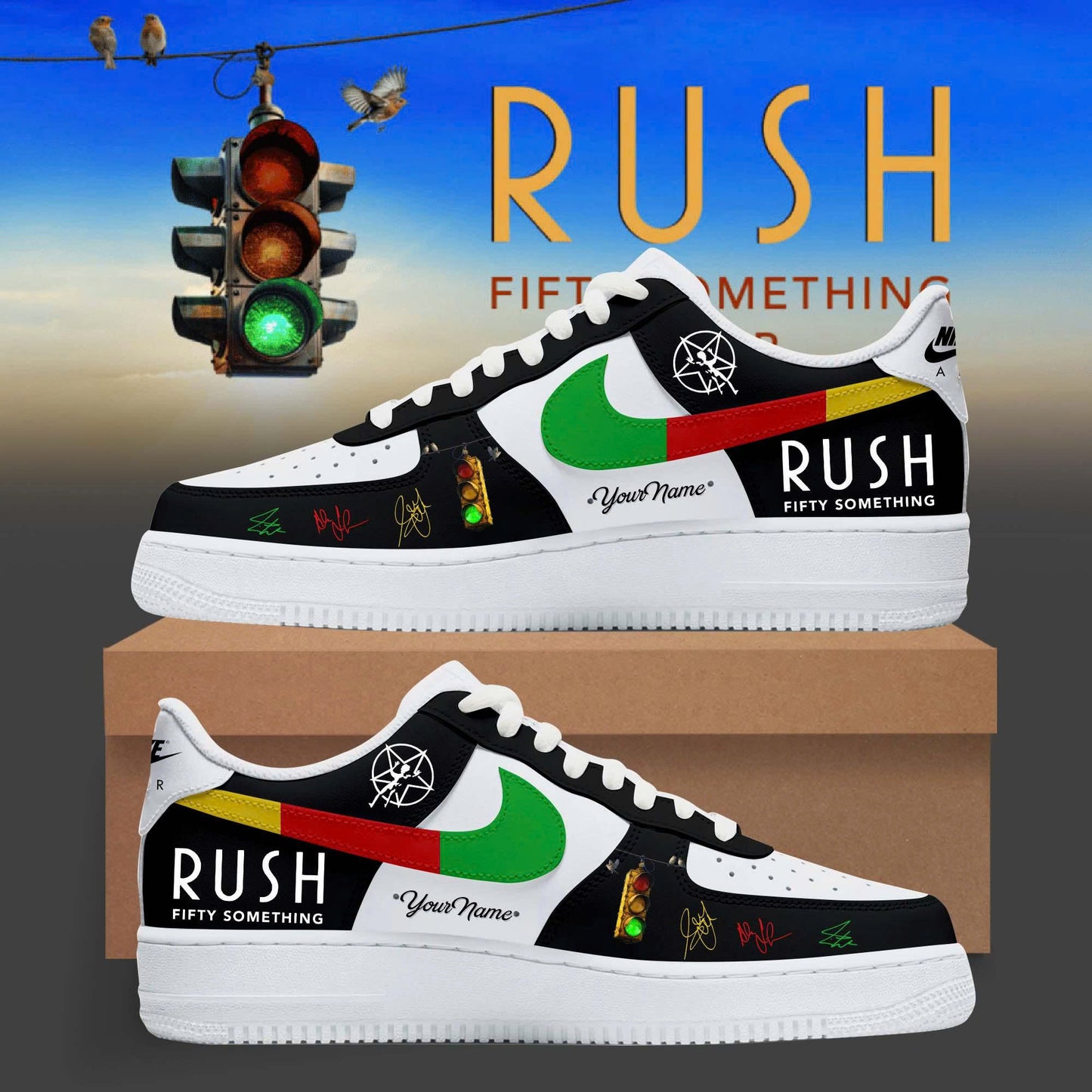 _Fifty Something Tour 2026 Personalized 3D Custom Sneakers - Classic Black Vibe