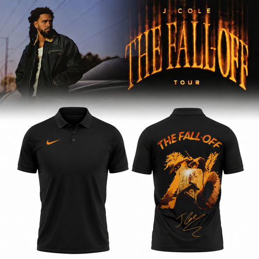 ,,.J. Cole - "The Fall-Off Tour 2026" . Limited Edition Signature Polo