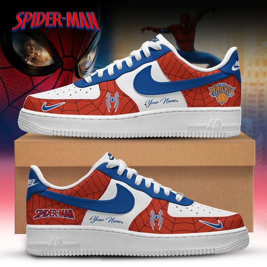 ,   NBA Knicks x Spider Man 2026 Edition Custom Nike Air Force 1 Low for Fans V2
