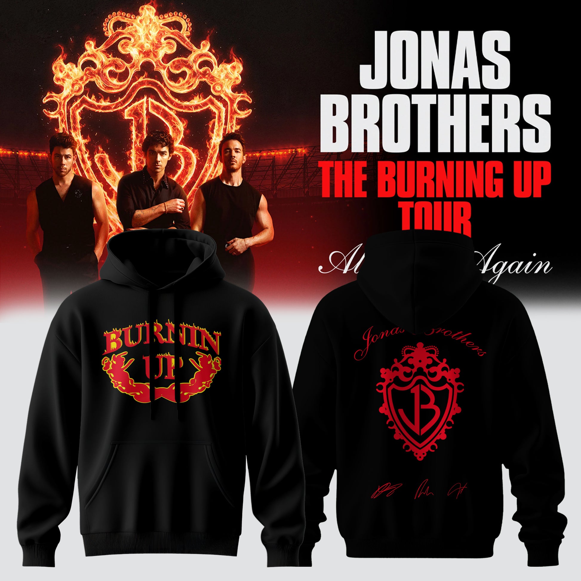 Jonas Brothers The Burning Up Tour Hoodie