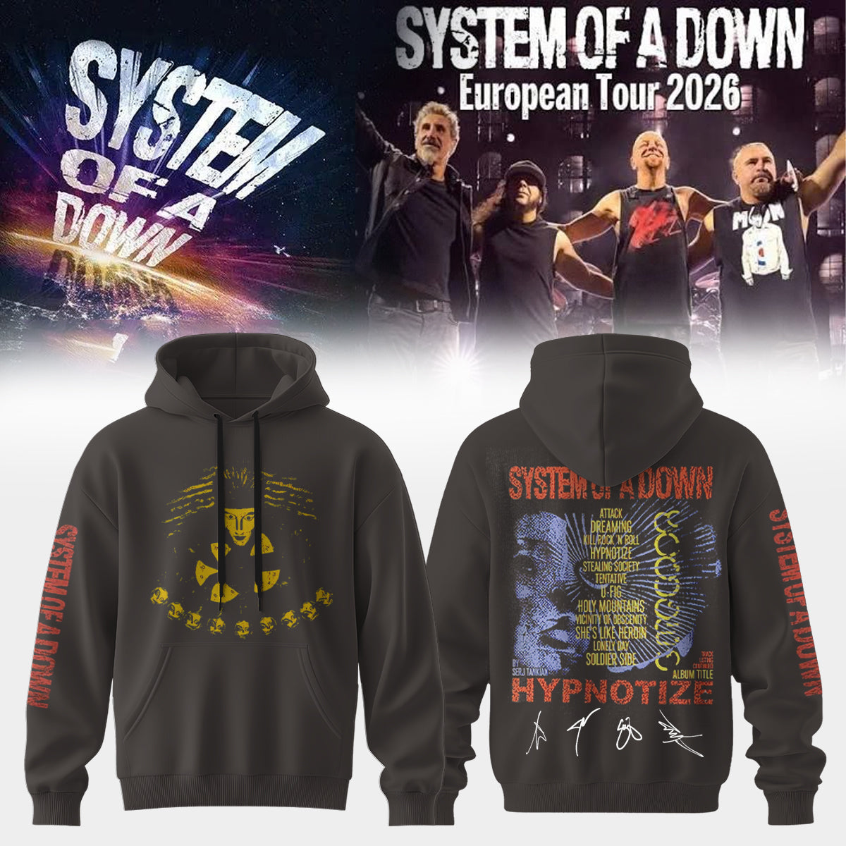 System of a Down “Europe / UK Stadium Tour 2026” signed xHoodie