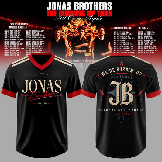 .Jns Bros The Burning Up Tour All Over Again 3D All-Over Print Football Jersey V8