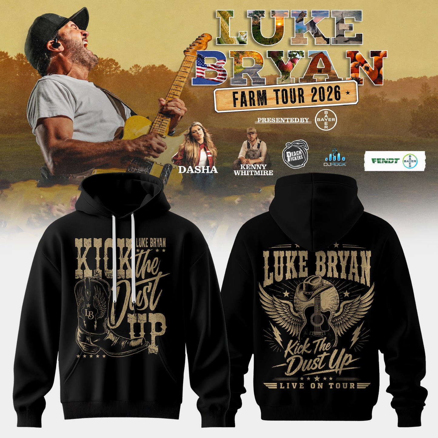 Luke Bryan – Word On The Street Tour 2026 Limited Edition Hoodie