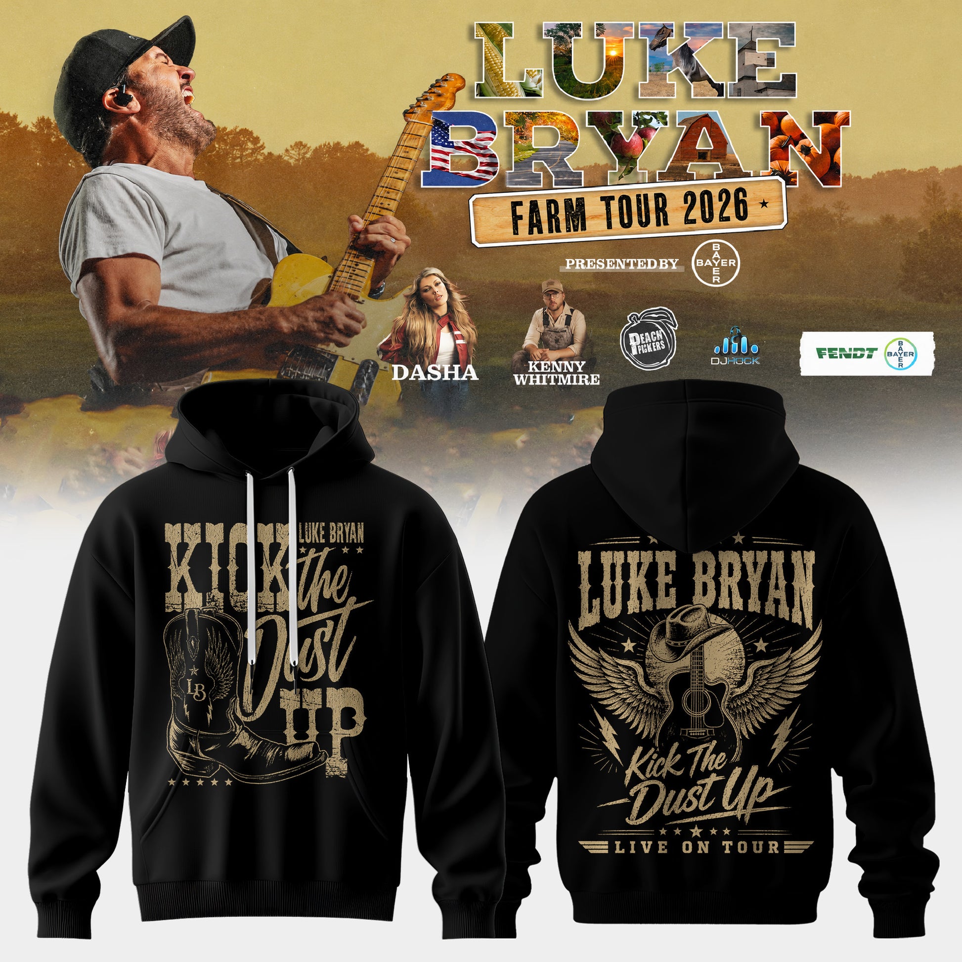 Luke Bryan – Word On The Street Tour 2026 Limited Edition Hoodie