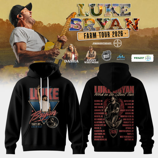 Luke Bryan – Word On The Street Tour 2026 Limited Edition Hoodie