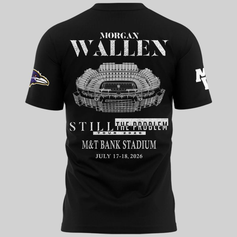 1.Special New Edition Baltimore Ravens x MW  Black Tshirt 2026