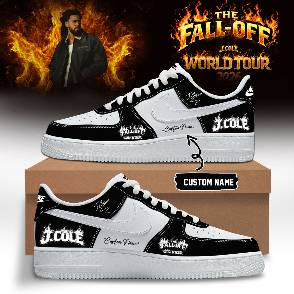 J. Cole - "The Fall-Off Tour" – Limited Edition Signature Shoes 3-