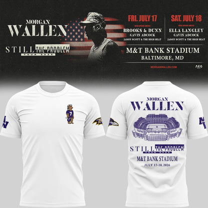 1.Special New Edition Baltimore Ravens x MW White Tshirt 2026
