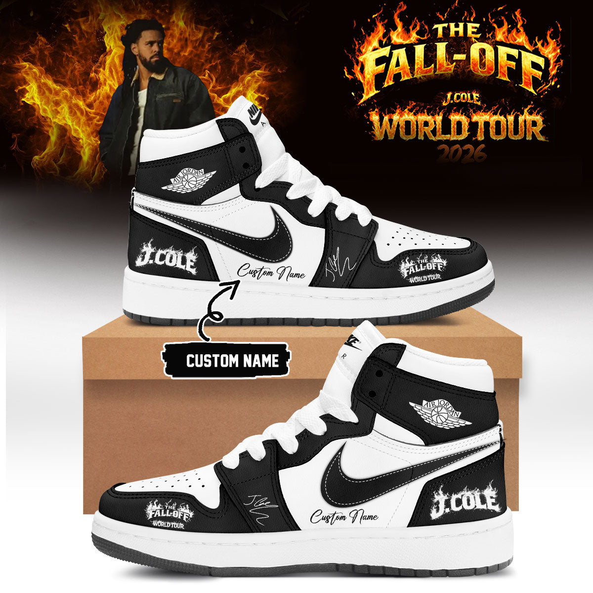 J. Cole - "The Fall-Off Tour" – Limited Edition Signature Shoes 3-