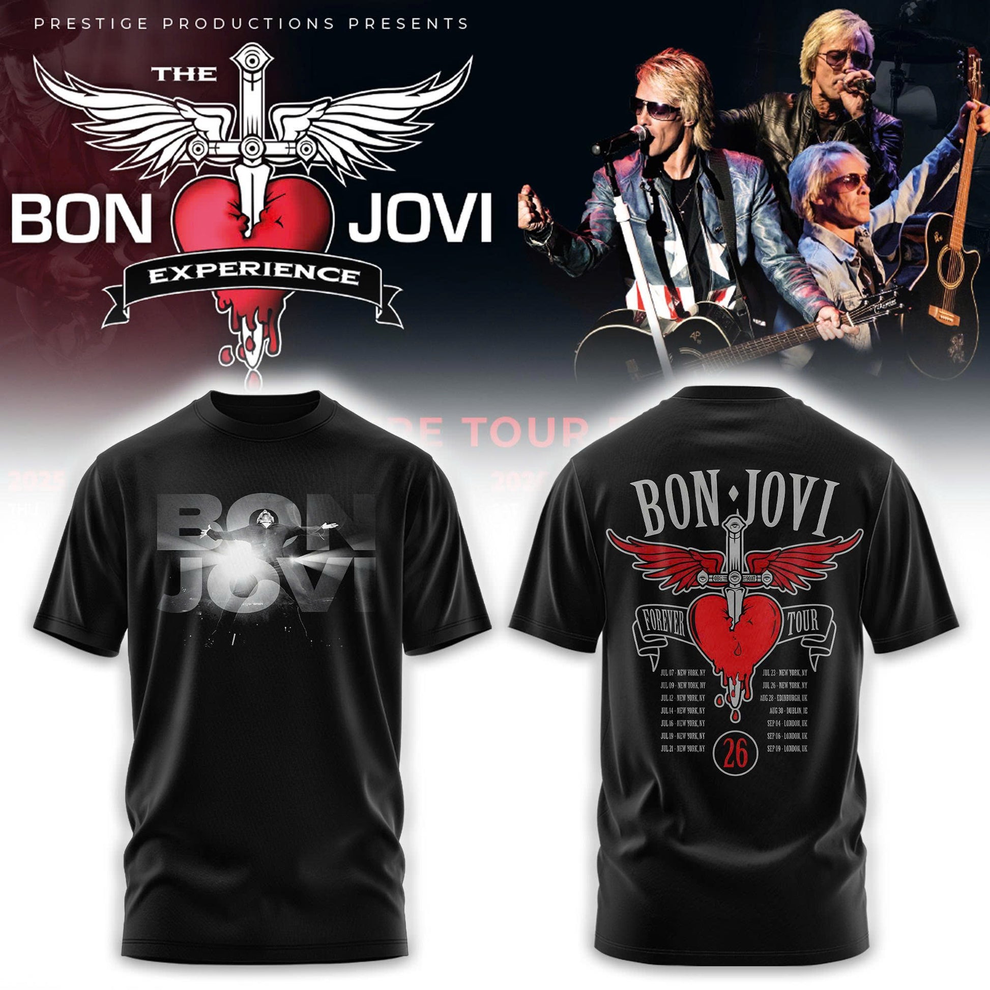 Bon Jovi Forever Tour '26 Tshirt v2