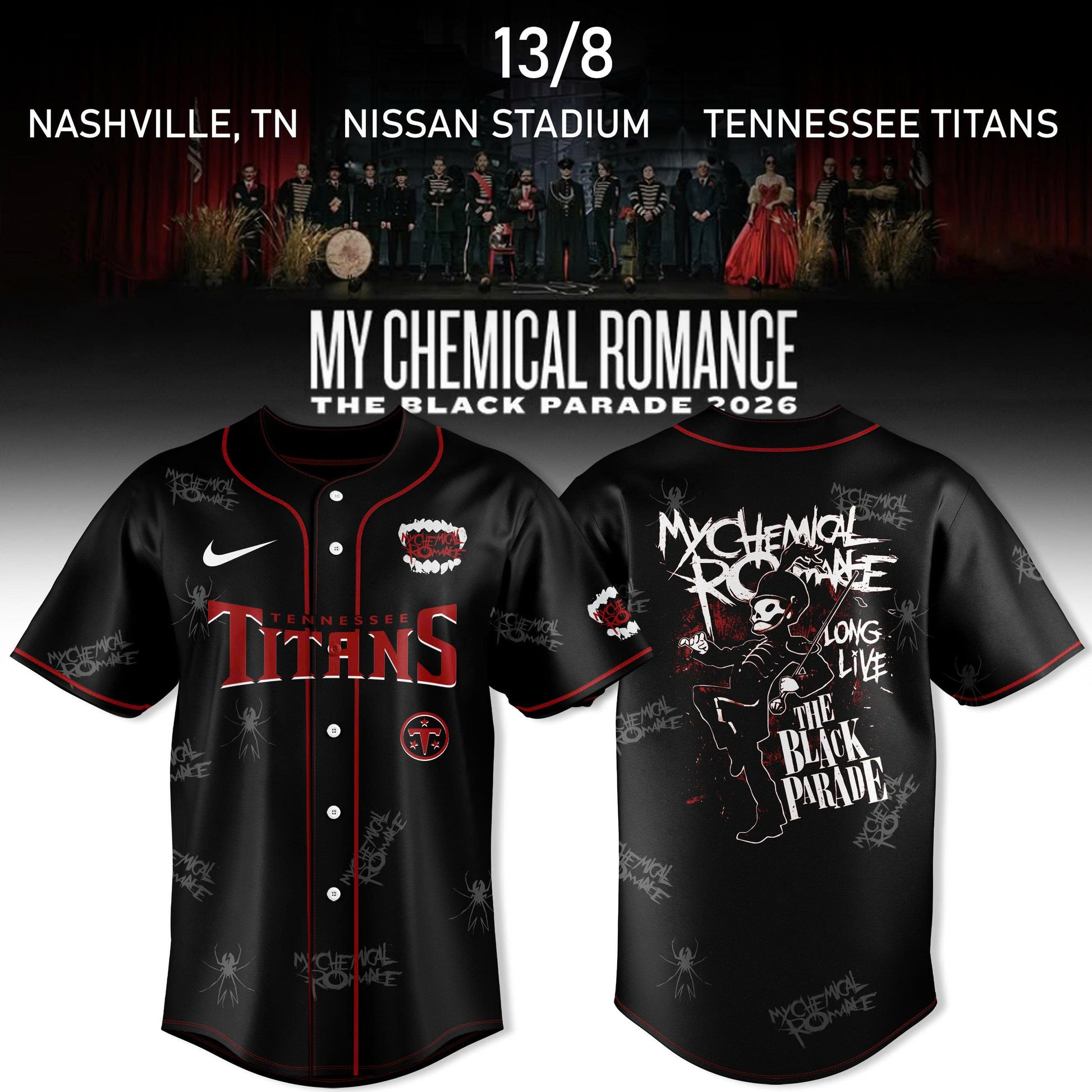 .My Chemical Romance The Black Parade 2026 Jersey Collection