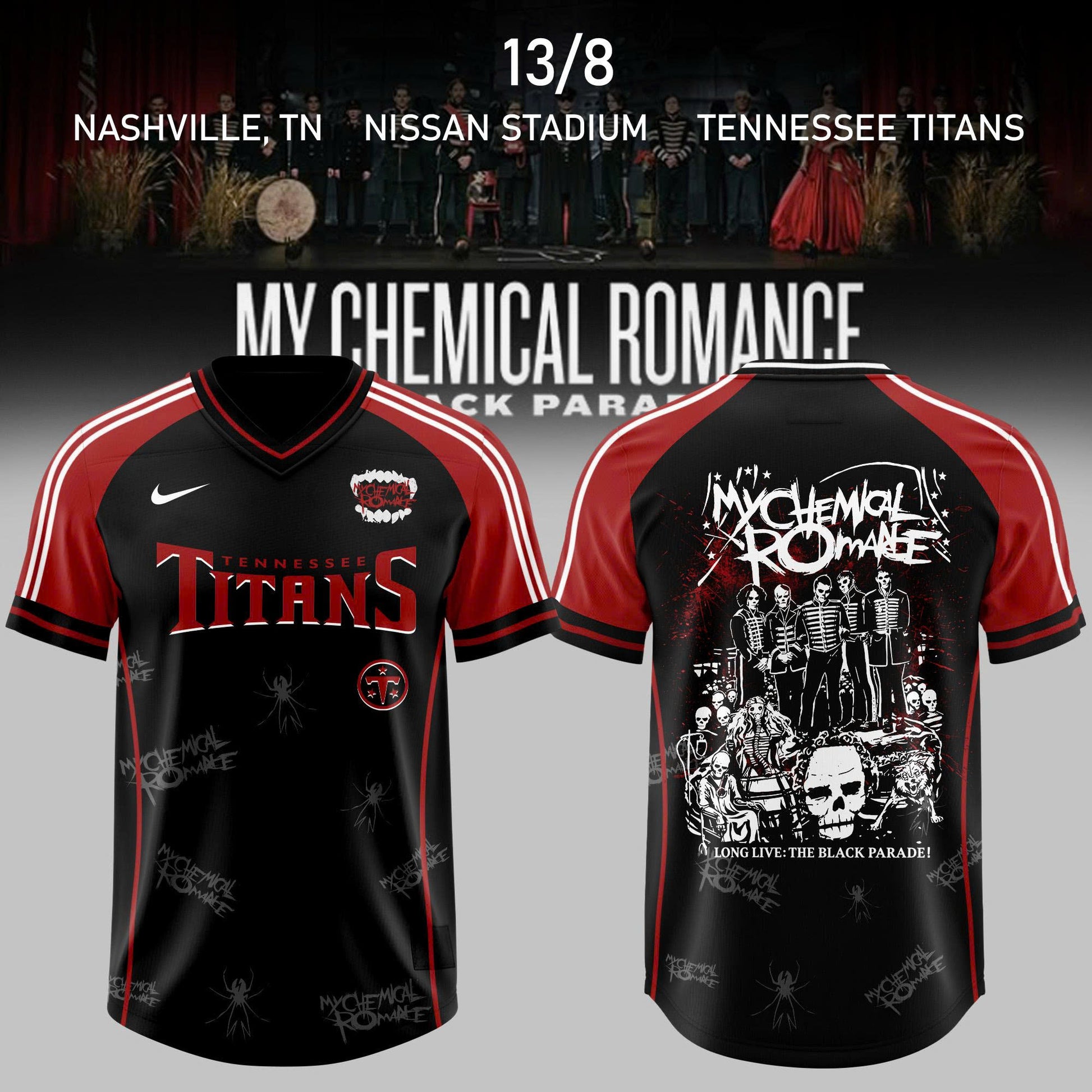 .My Chemical Romance The Black Parade 2026 Jersey Collection