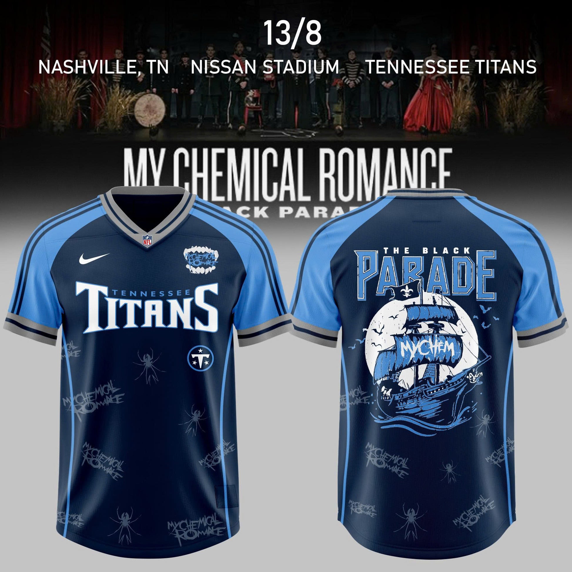 .My Chemical Romance The Black Parade 2026 Jersey Collection