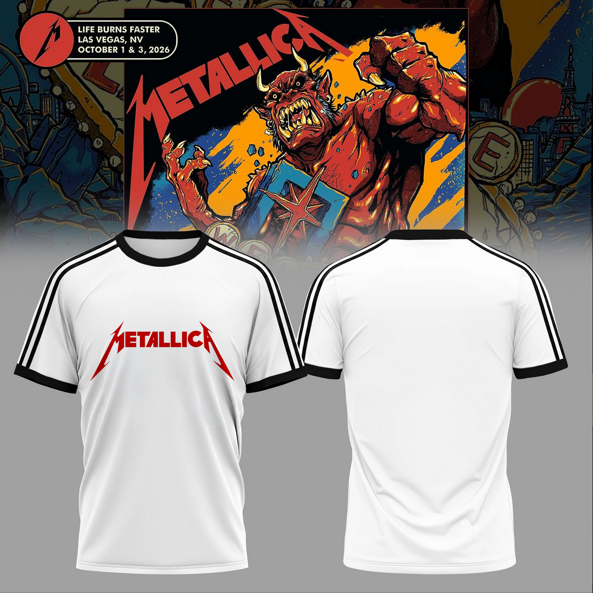 Life Burns Faster, Las Vegas - M72 World Tour T-shirt 8