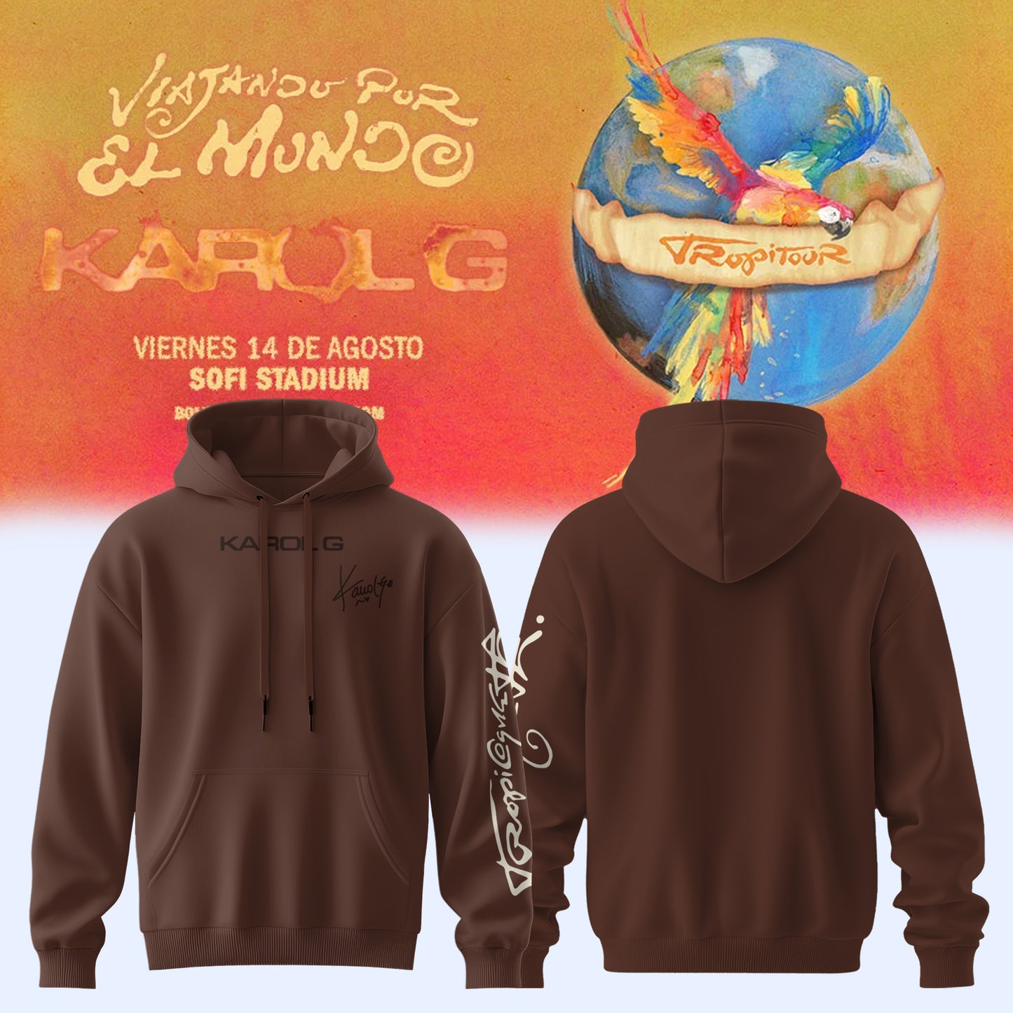 ,KaRol G ''VIAJANDO POR EL MUNDO TROPITOUR'' Limited Edition Signature – Hoodie