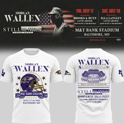 Exclusive Version Baltimore Ravens x MW  White Tshirt 2026